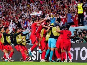 Determinasi tinggi Korea Selatan sejak awal laga sukses mengalahkan Portugal. (Skysports)