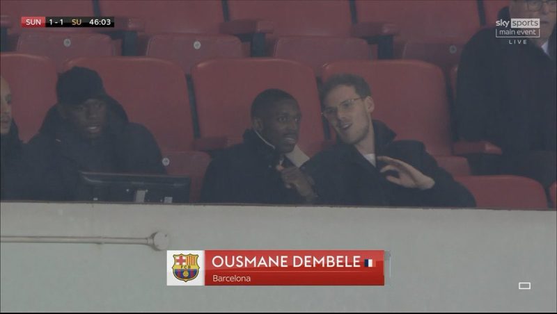 Potret Kyril dan Dembele di Stadion Sunderland.